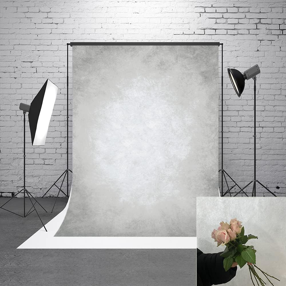 6x9ft Grey Portrait Photography Backdrops Solid Texture Abstract Photo Background for Photoshoot