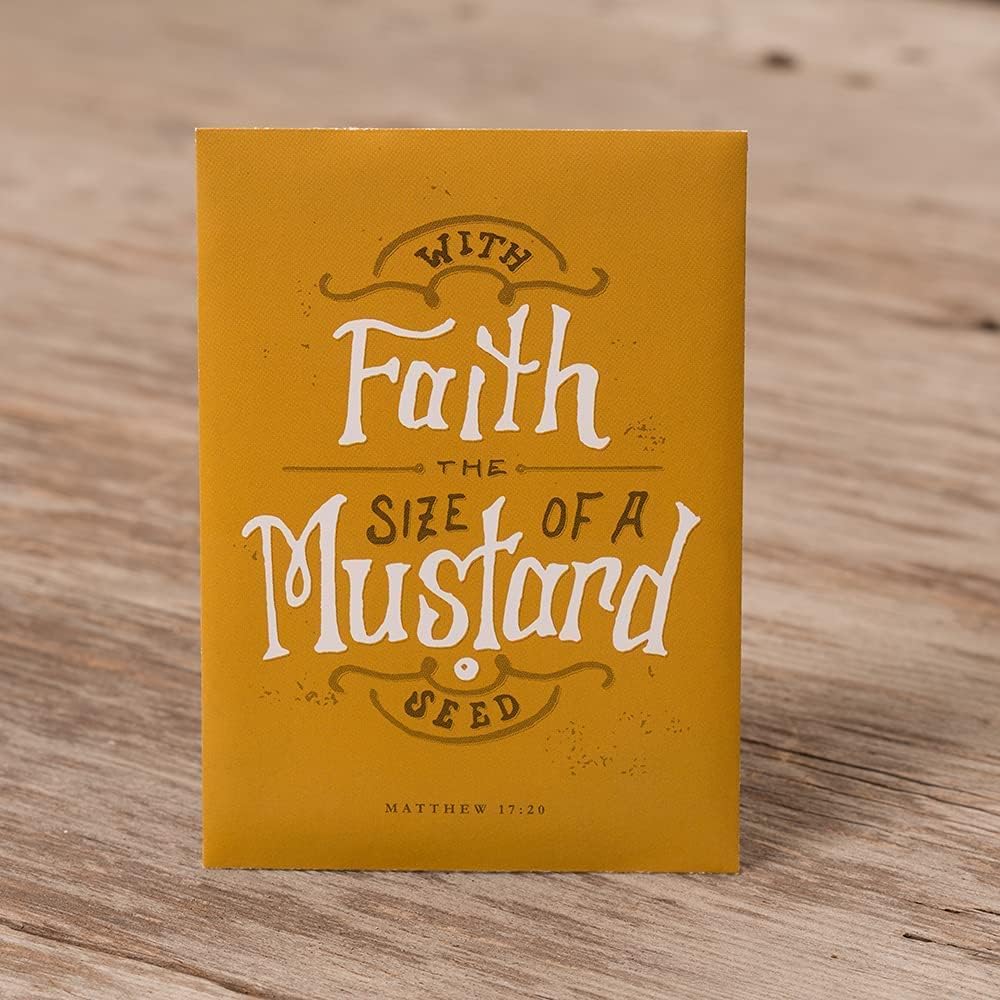 Bentley Seeds with Faith Pre Filled Giant Curled India Seed Packets - 25 Individual Mustard Seed