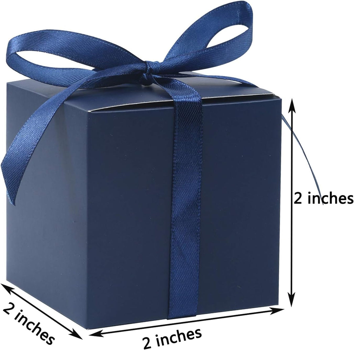 COTOPHER 60pcs Small Gift Boxes, Favor Boxes 2x2x2 inches Paper Gift Boxes with Ribbons Candy Box