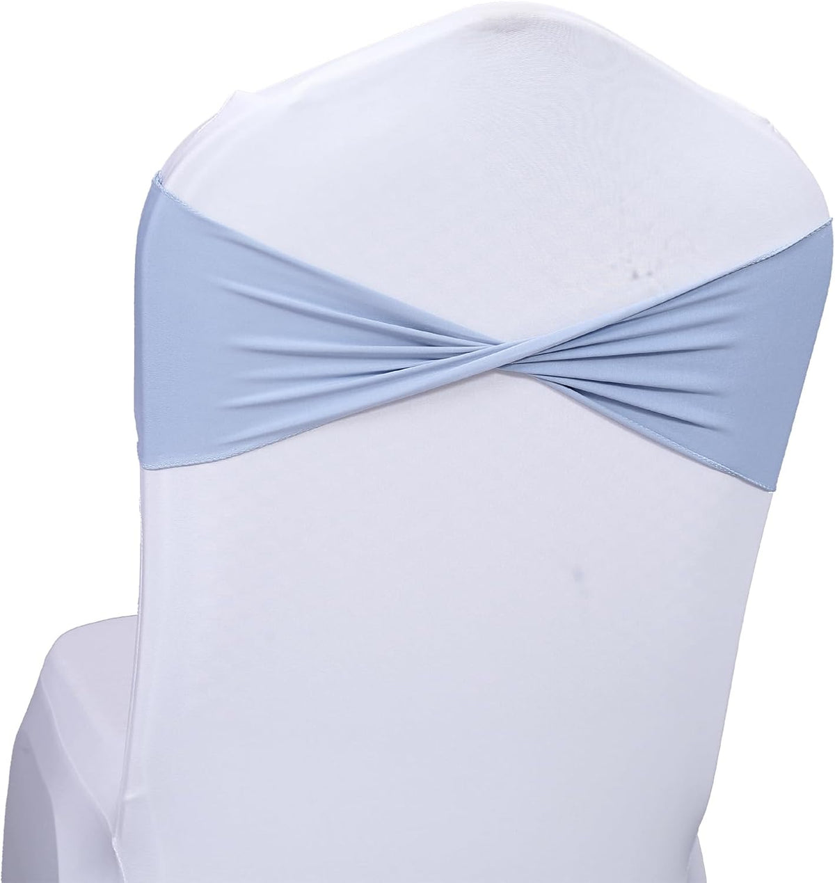 MDS Pack of 25 Spandex Chair Sashes Bows Elastic Stretch Dining Chair Bands Ties Without Slider