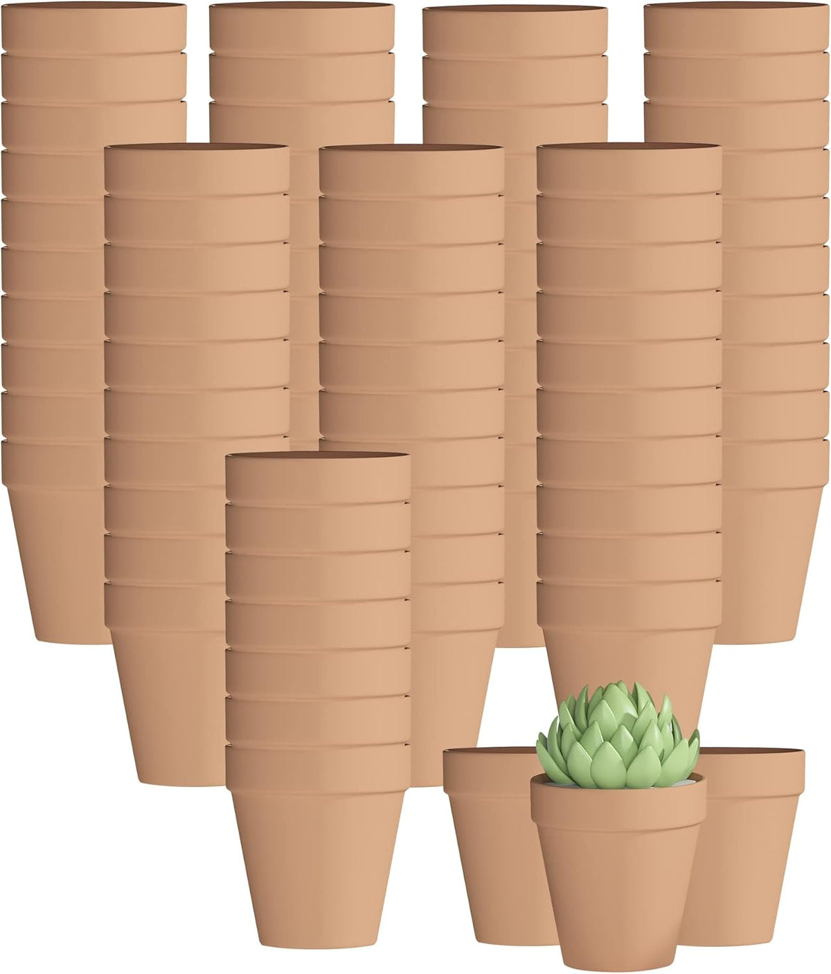 80 Pcs Small Mini Clay Pots 2.1'' Terracotta Pot Clay Ceramic Pottery Planter Cactus Flower Pots