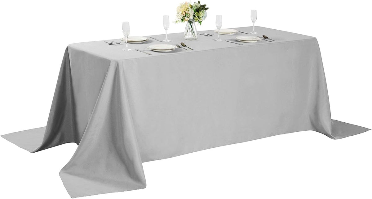 Rectangle Tablecloth 90x132 inch Washable Polyester Fabric Table Cloth for Wedding Party Dining