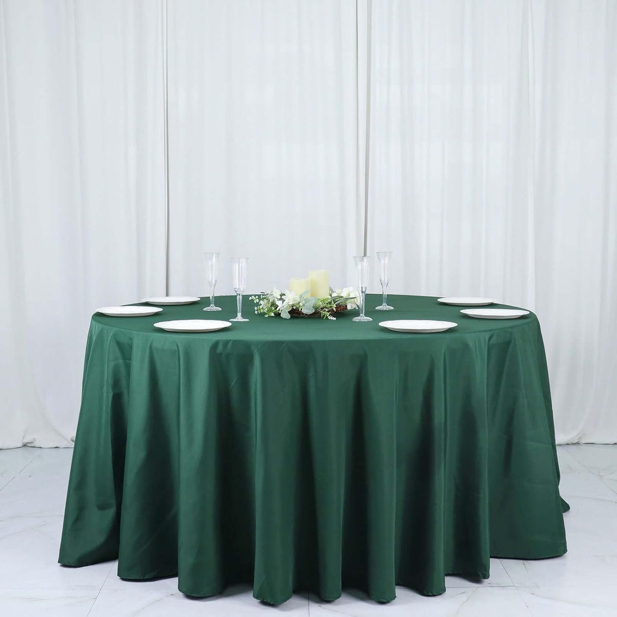 Efavormart Round Tablecloth, 132 Inch Stain & Wrinkle Resistant Washable Table Cloth, Decorative