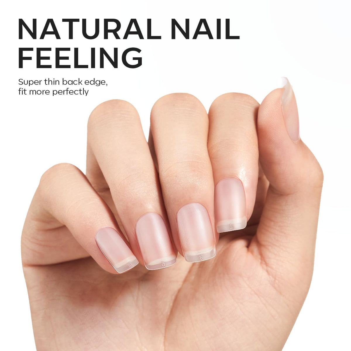 modelones Extra Short Square Fake Nail Tips - 510Pcs Full Matte Gel Tips Pre-shaped Full Cover