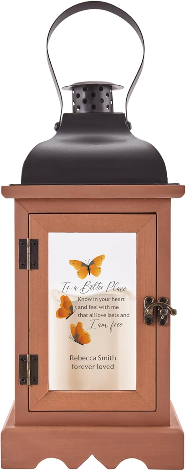 Let's Make Memories Personalized Memorial Lantern - Sympathy - Condolences - in Memory - LED Candle