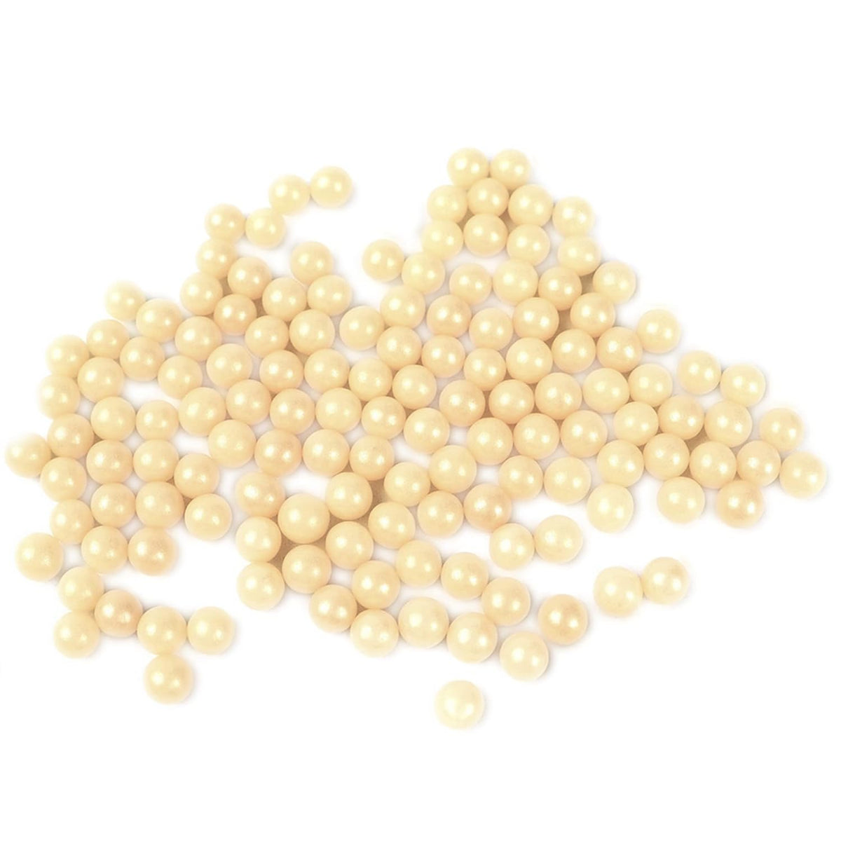O'Creme Ivory Edible Sugar Pearls Cake Decorating Supplies for Bakers: Cookie, Cupcake & Icing
