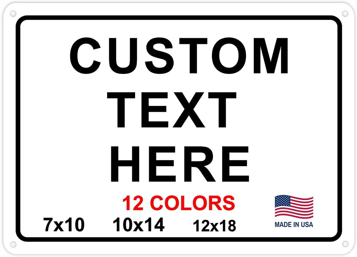 Custom Signs Outdoor Metal for Home Office Business, Personalized, Door, Porch, Delivery, Man Cave