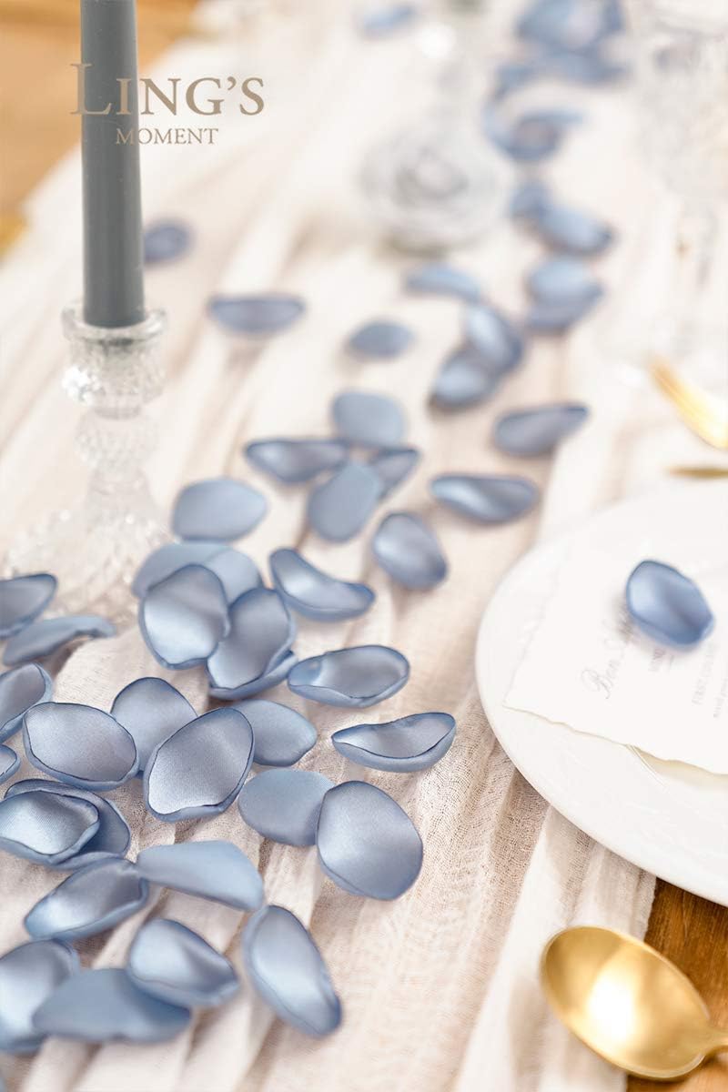 Ling's moment Rose Petals, Silk Flower Petals for Wedding/Aisle/Flower Girl Baskets/Table