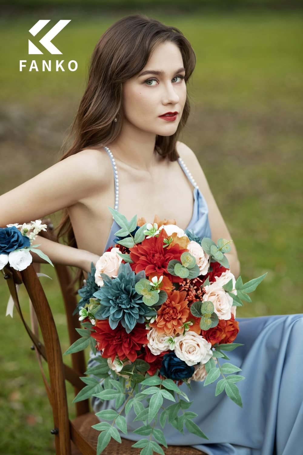 FANKO Rose Artificial Flowers Combo for DIY, Dusty Fake Rose Artificial Silk Flowers with Greenery