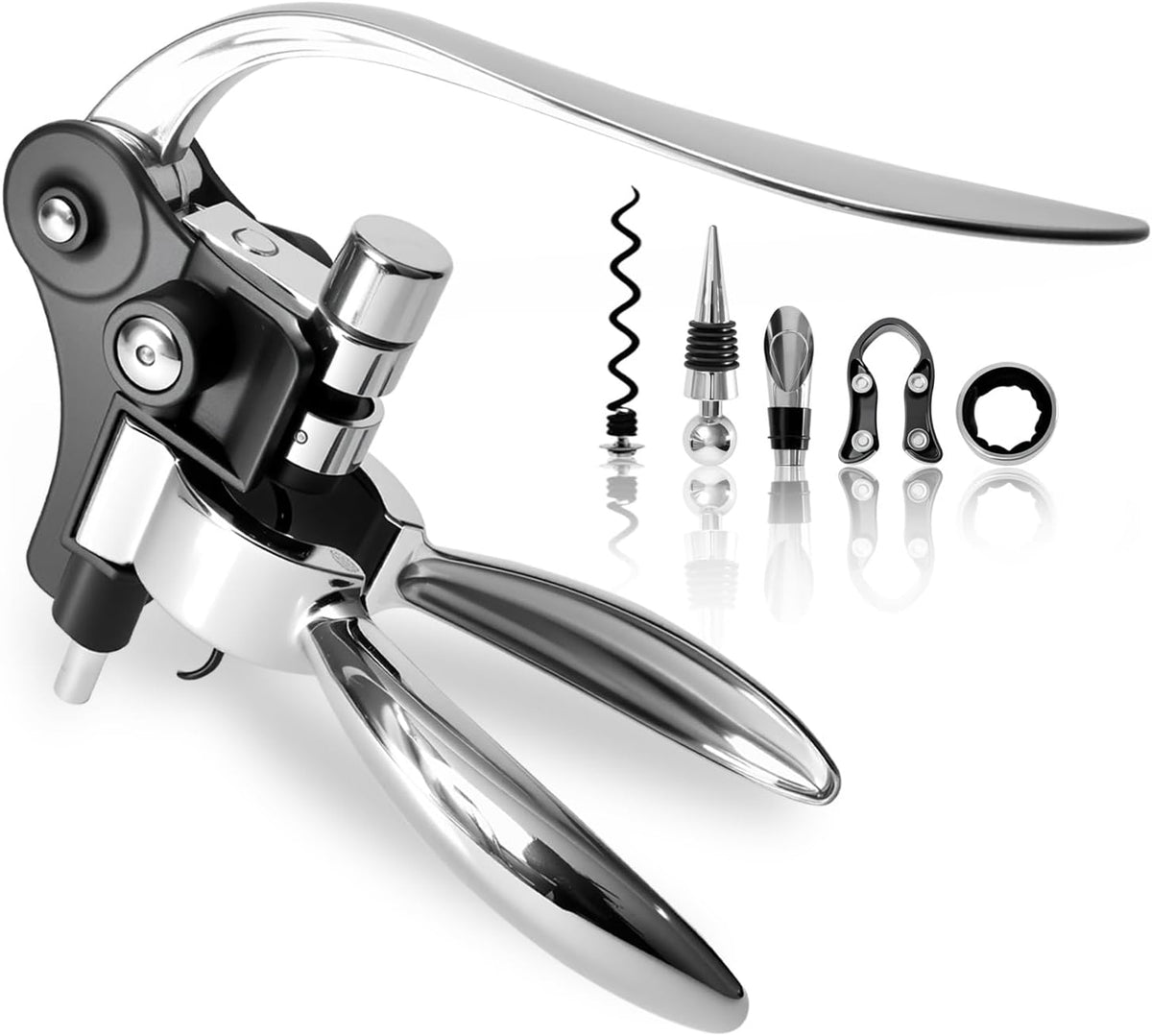 DEMARRE Silver Rabbit Corkscrew Wine Opener, Luxury Wine Bottle Opener, Zinc Alloy Corkscrew Set