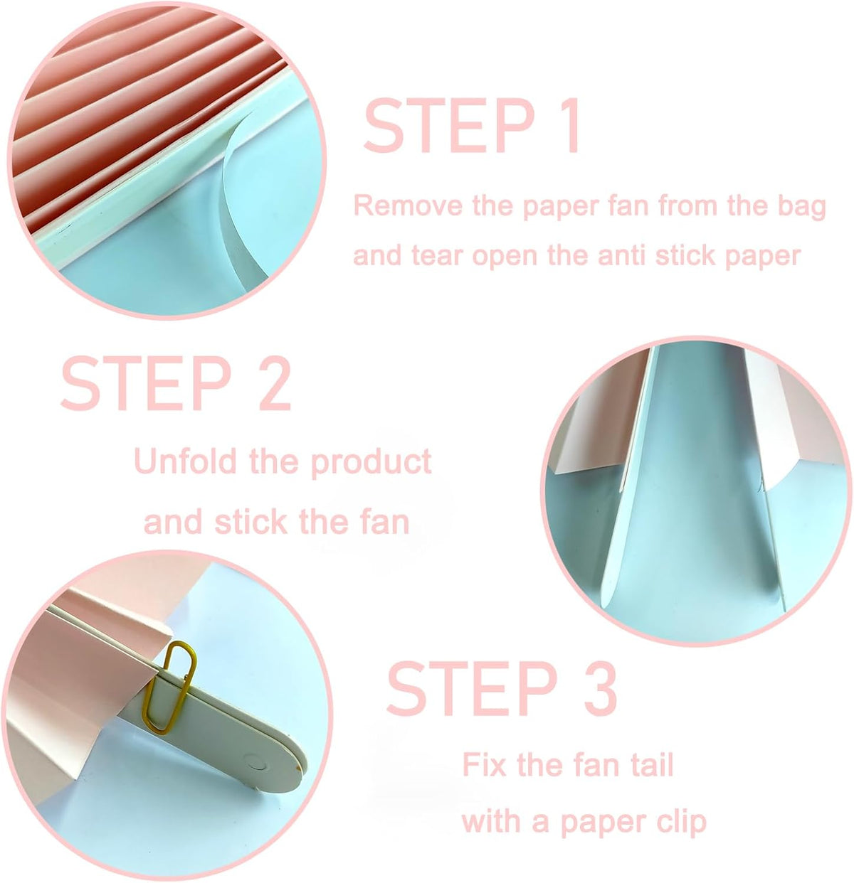 Pink Birthday Decorations,DIY Pink Paper Fans Hanging Decoration ,Party Supplies Party Fans 16in