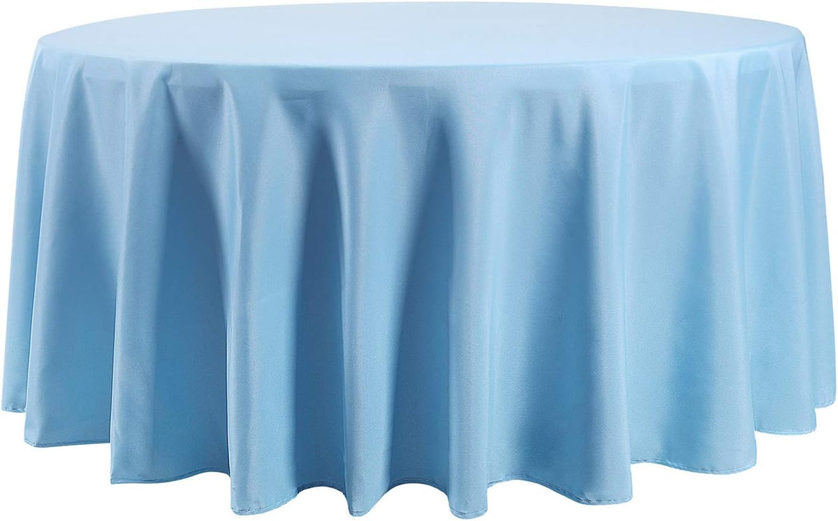 120 inch Round Tablecloth Washable Polyester Table Cloth Decorative Table Cover for Wedding Party