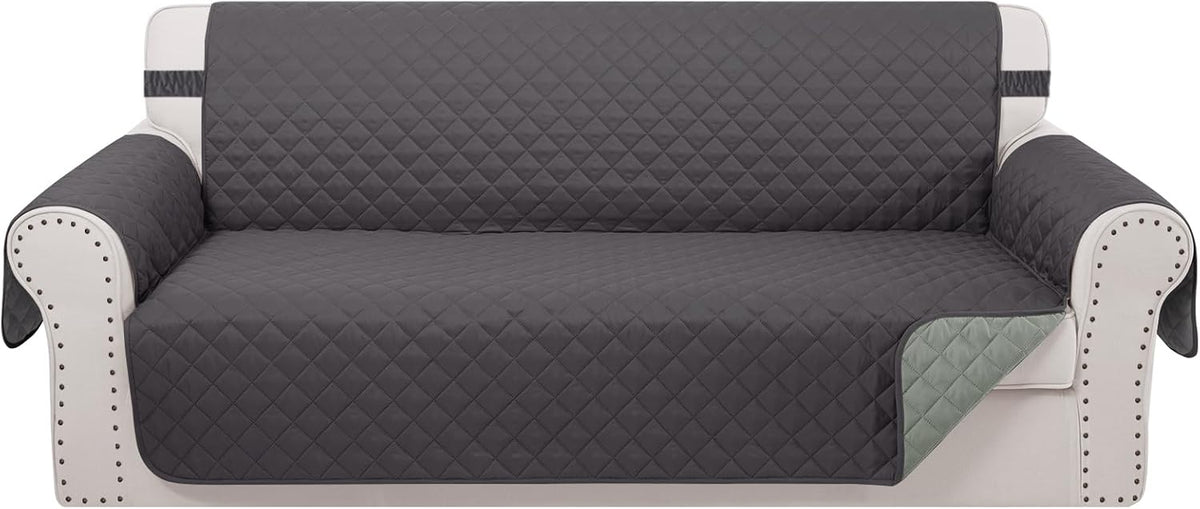 Reversible Oversized Sofa Covers Couch Cover Furniture Protector for Dogs Elastic Straps Water