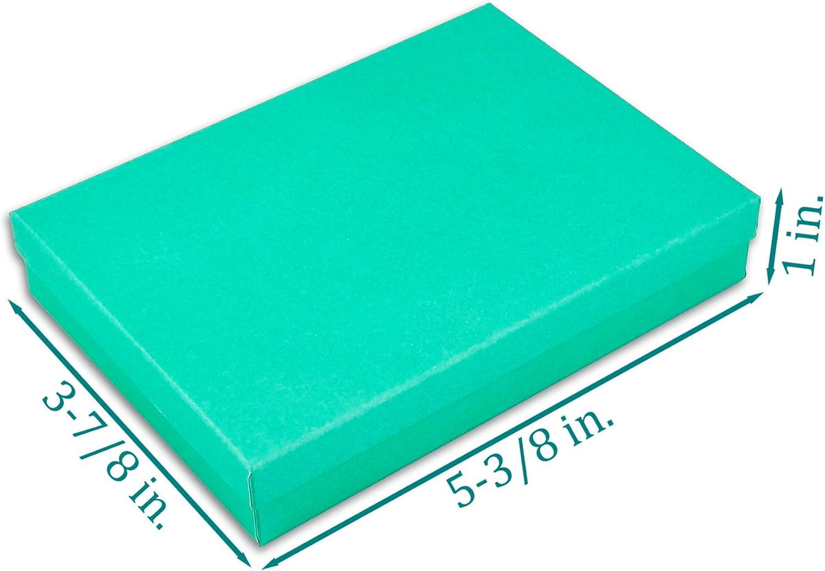 TheDisplayGuys - 25-Pack #53 Kraft Paper Cardboard Gift Boxes/Jewelry Cases w. Cotton Padding & Lid