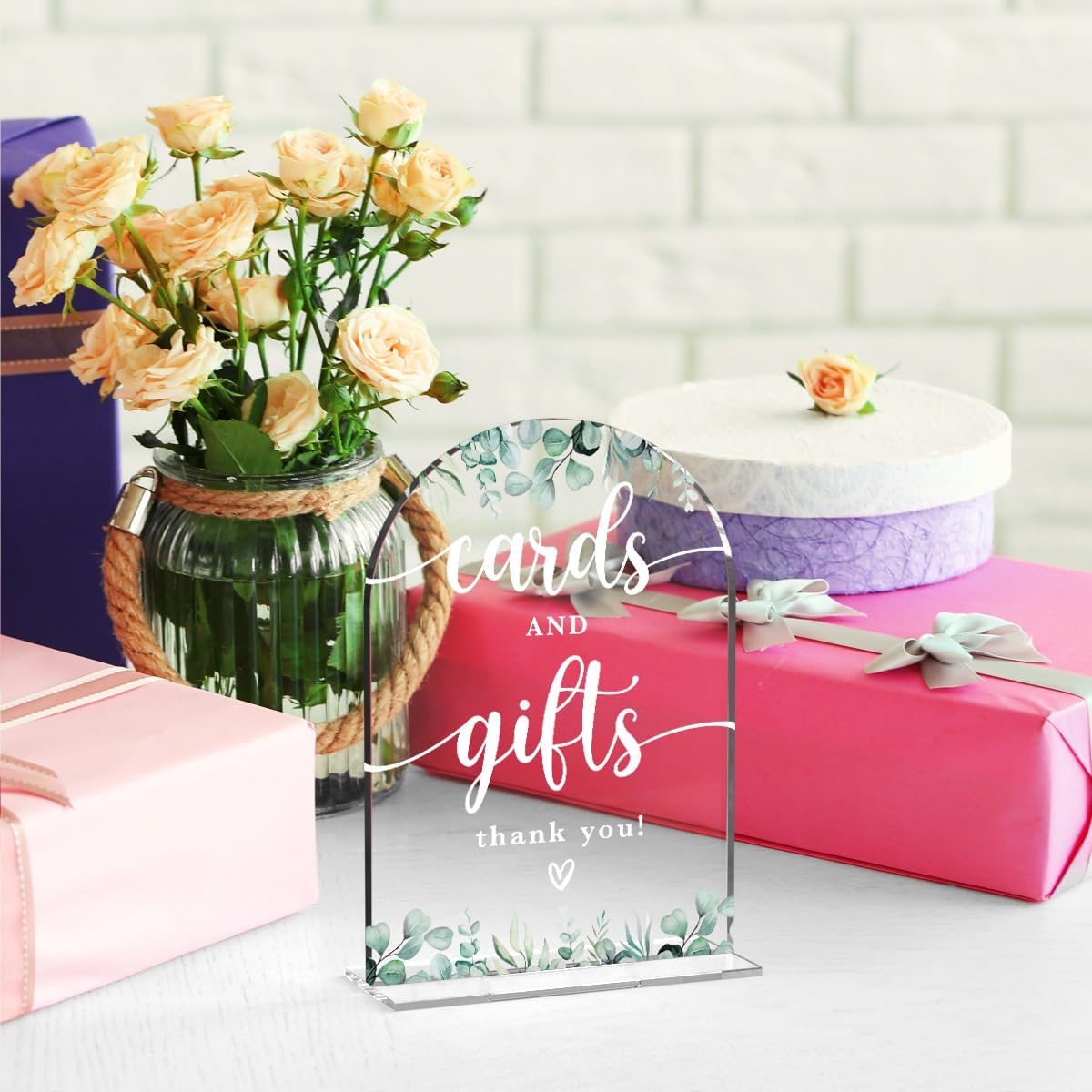Acrylic Wedding Sign Cards and Gifts Signs Ceremony Modern Calligraphy Arch Acrylic Table Top Signs