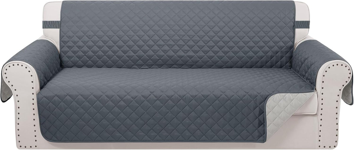Reversible Sofa Covers Couch Cover Furniture Protector for Dogs Elastic Straps Water