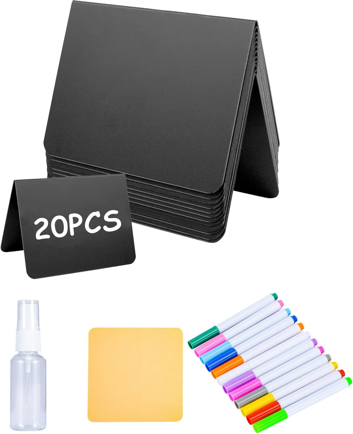20PCS Mini Chalkboard Signs for Food, Reusable and Reserved Table Signs, Food Labels for Party