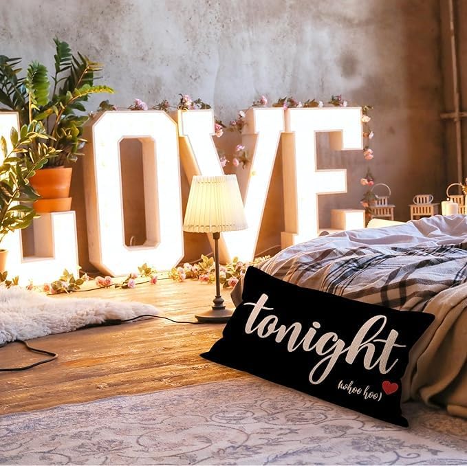 Mancheng-zi Bridal Gift,16x24 Pillow Cover,Bridal Shower Gifts,Funny Couples Reversible Linen
