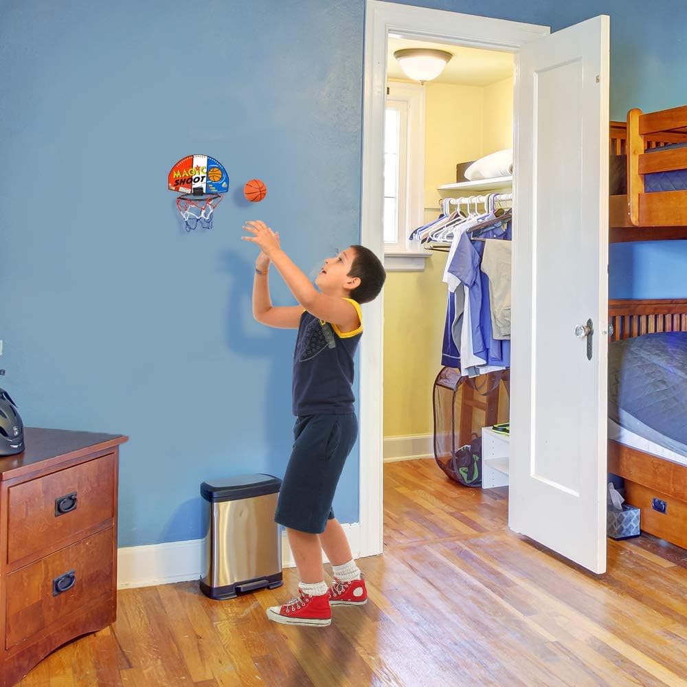 ArtCreativity Mini Basketball Game (12 Sets) Each Set Includes 1 Mini Ball, 1 Back Board Net, &