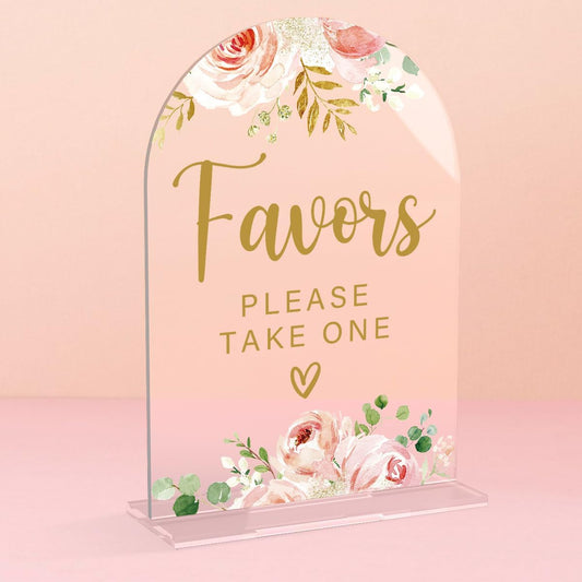 Acrylic Wedding Signs, Bridal Shower Decorations, Modern Calligraphy Arch Acrylic Table Top Sign