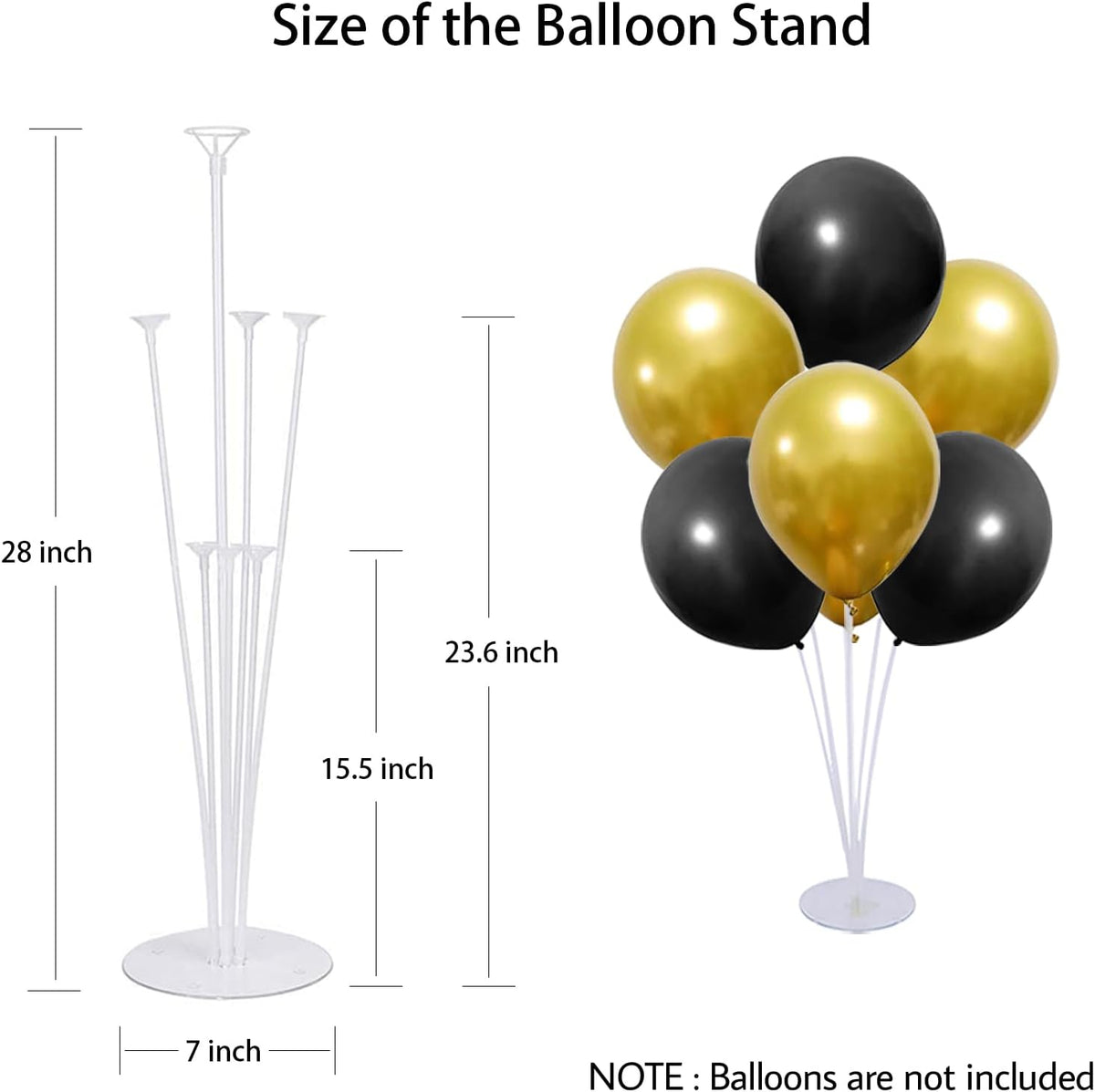 5 Set Balloon Stand Kit - Balloon Sticks With Base for Table Balloon Centerpiece Decorations for