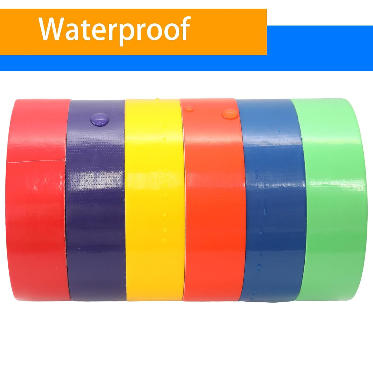 Colored Duct Tape - 1 Inch x 10 Yards per Rolls,Multi-Color Duct Tapes, Rainbow Colored Duct Tape