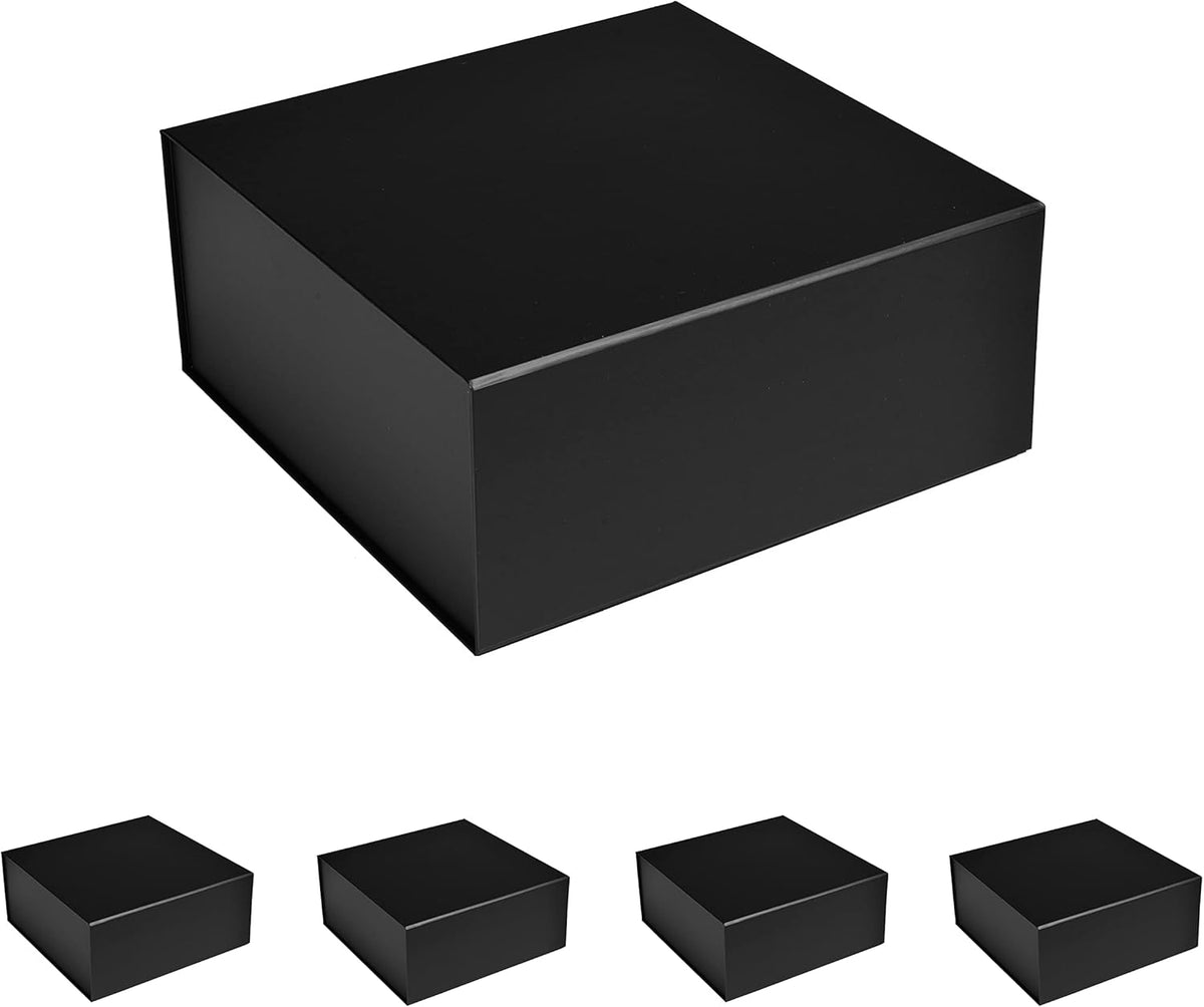 CECOBOX - Gift Boxes with Lids for Presents 6"x6"x2.75" - Matte, Collapsible Magnetic Closure Gift