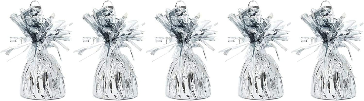 BLUE PANDA Balloon Weights - 4.5 x 2.35 in, Silver, 15 Pack - Table Balloon Stand Weight & Holder