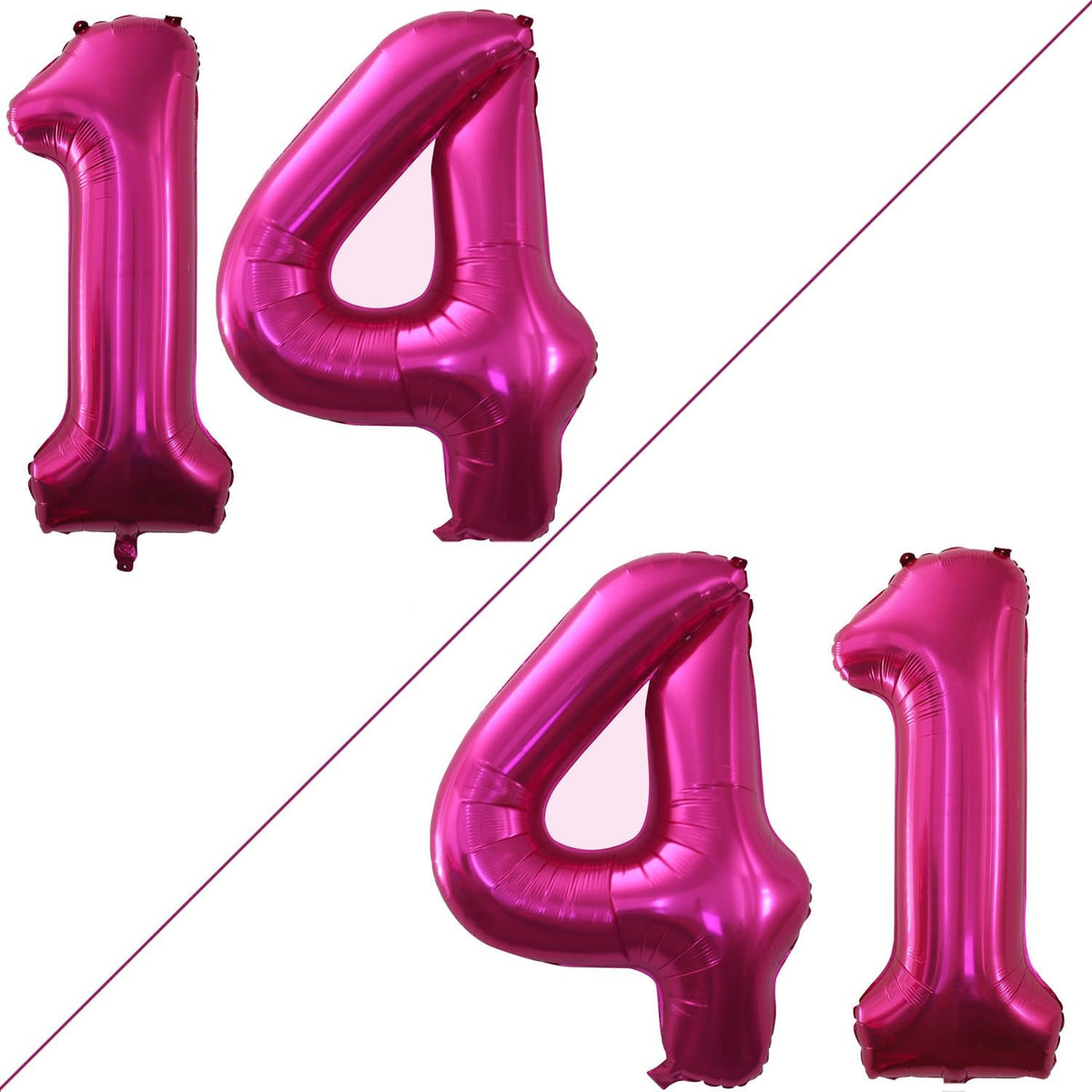 GOER Number 14 Balloons for 14th Birthday Sweet 14 Party Decorations,42 Inch Jumbo Foil Helium 41