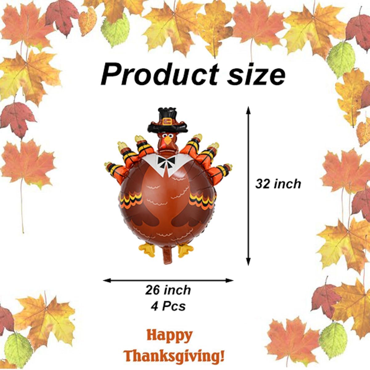 Turkey Balloon Thanksgiving Balloons Fall Balloon Decorations Turkey Balloons for Thanksgiving