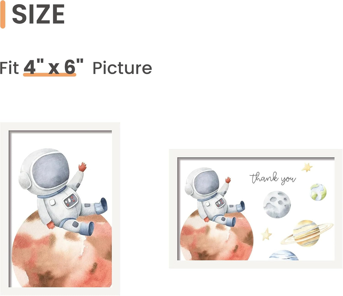 upsimples 4x6 Picture Frame Set of 3, Made of High Definition Glass for 4 x 6, Wall and Tabletop