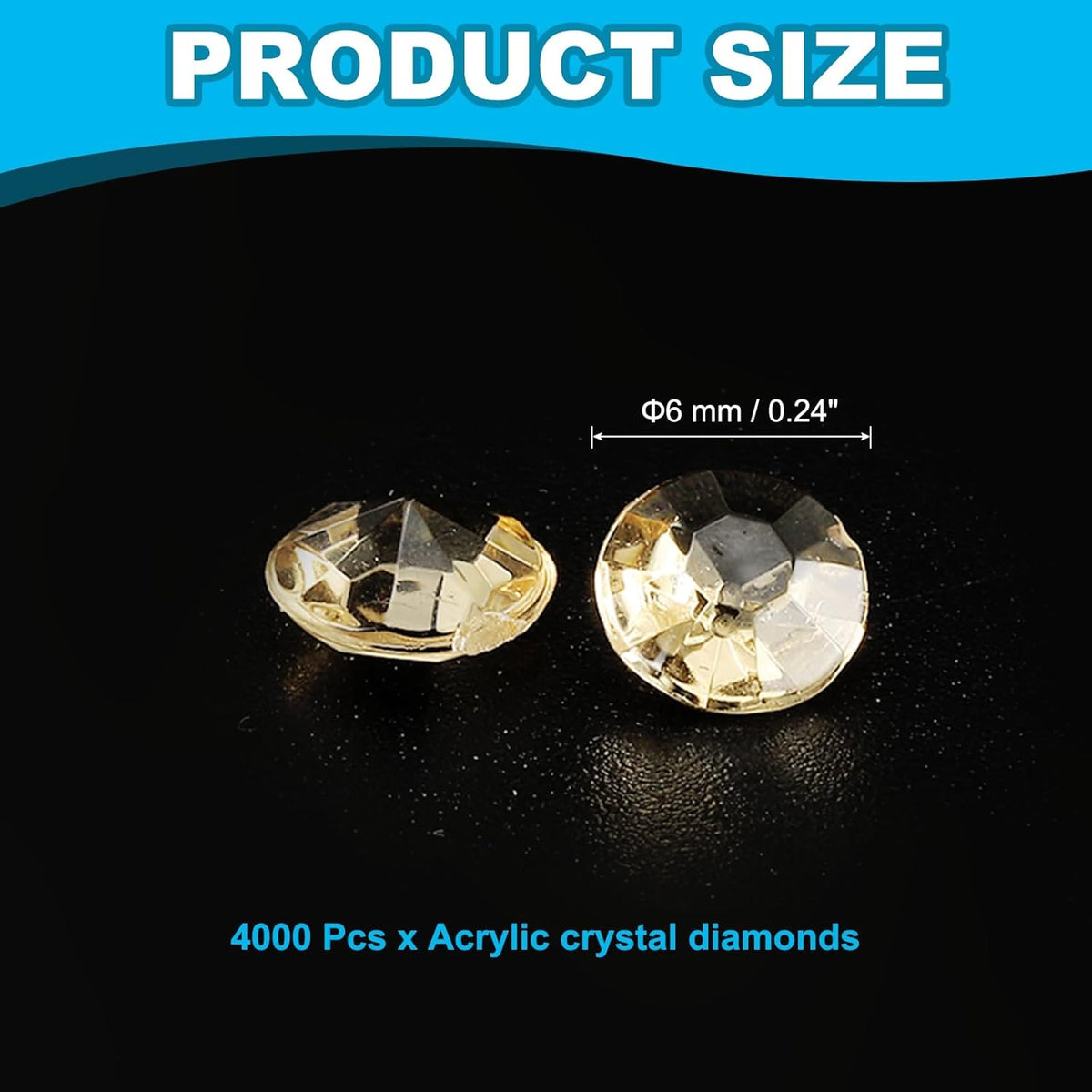 PATIKIL 4000 Pcs Wedding Table Scatter Confetti Crystals 6mm Acrylic Diamonds Vase Fillers Gems for