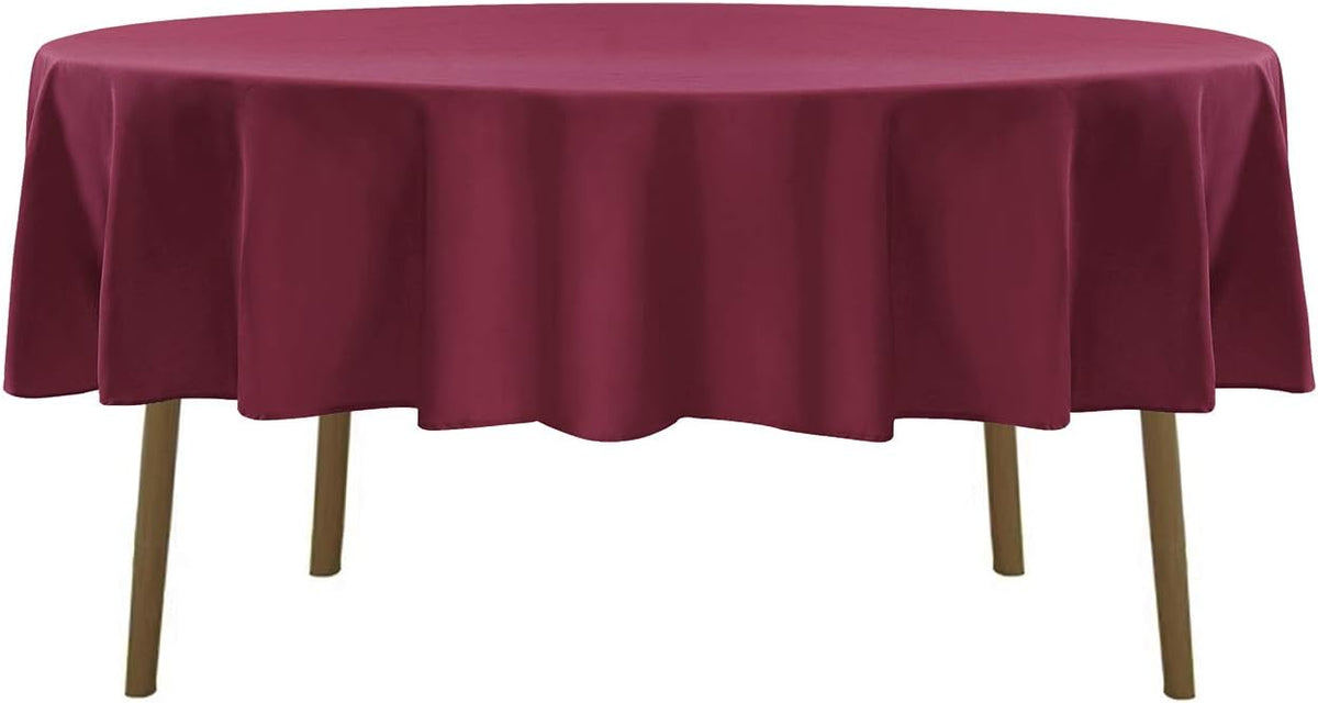 70 inch Round Tablecloth Washable Polyester Table Cloth Decorative Table Cover for Wedding Party