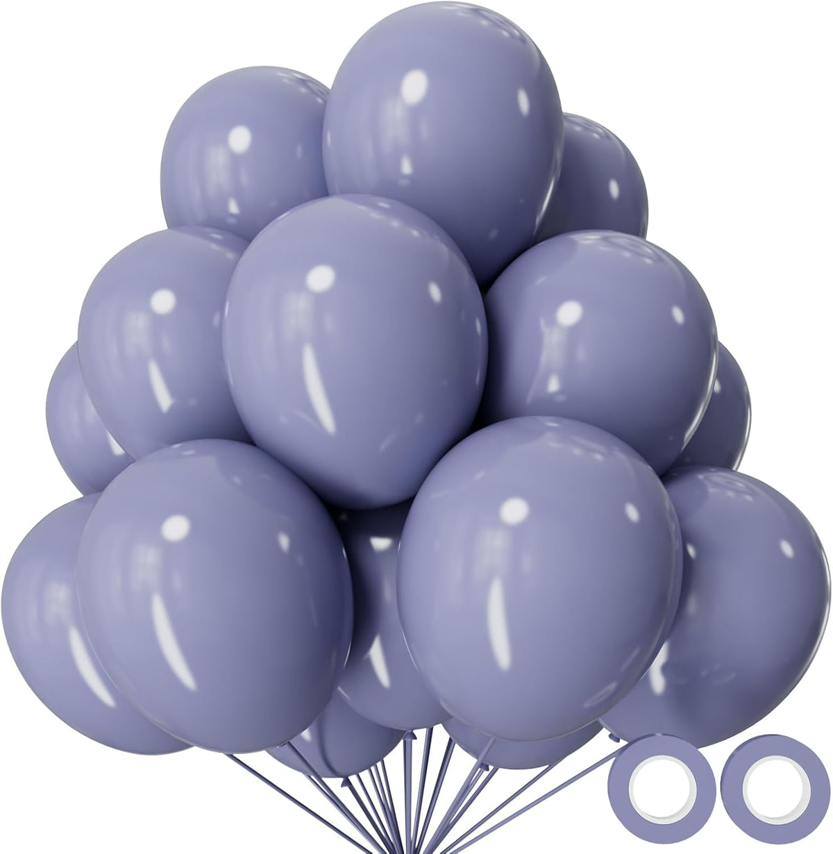 110pcs Dusty Blue Balloon 12 Inch, Blue Latex Balloons for Birthday Party Baby Shower Wedding(with