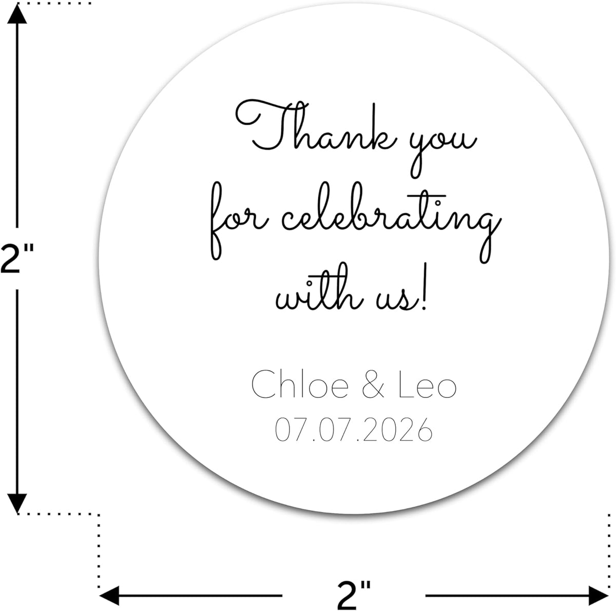 Personalized Wedding Stickers - Custom Wedding Envelope Seals for Invitations, Thank You Cards, and