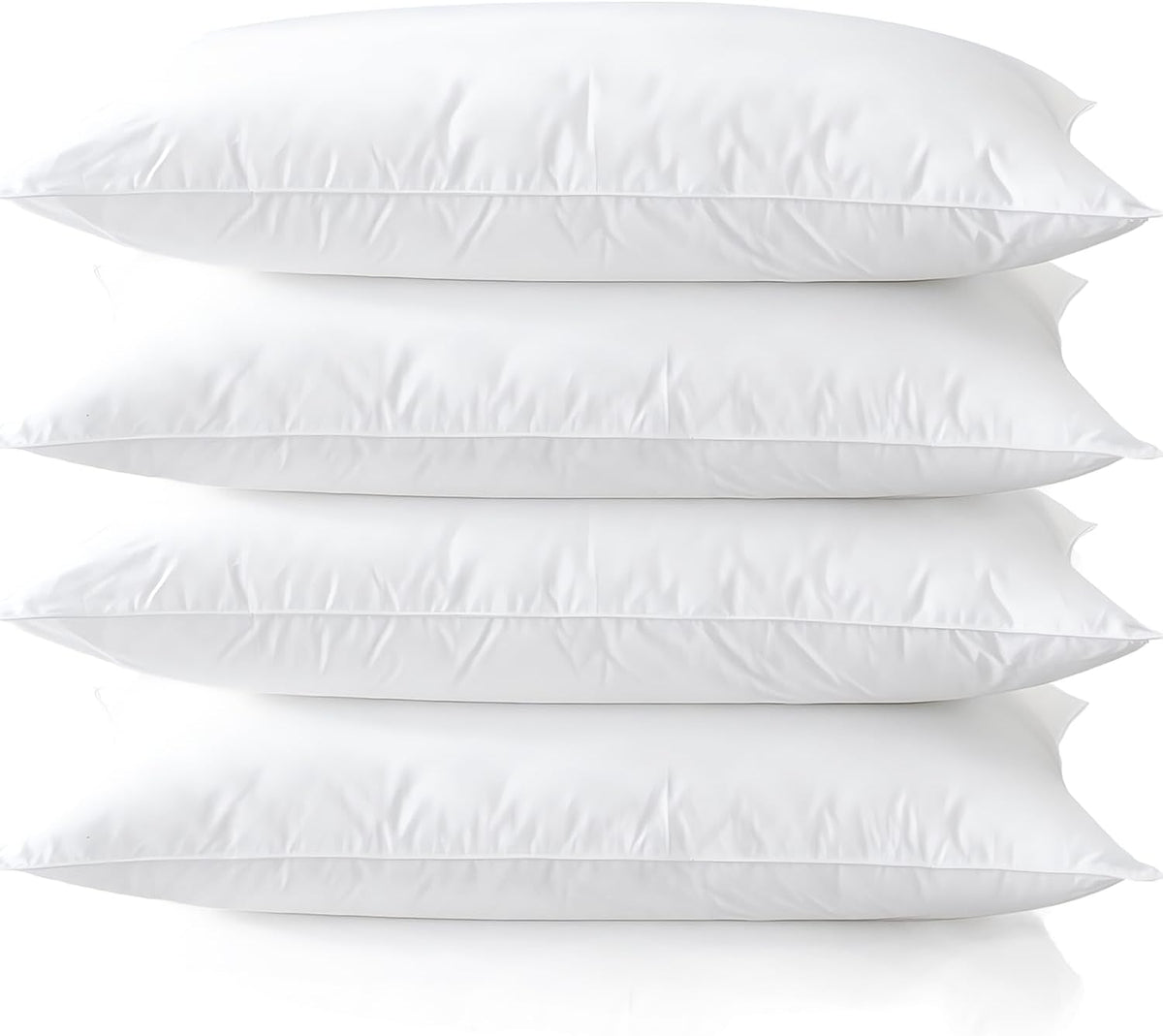 Medium Support Bed Pillows Queen Size Set of 4 Pack for Sleeping 20"x30", Hypoallergenic Skin
