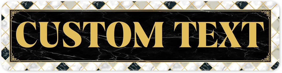 Custom Sign, Custom Street Sign, 11 Font Colors, 13 Font Styles, 4 Hole Options, 22 Sizes, 8x32