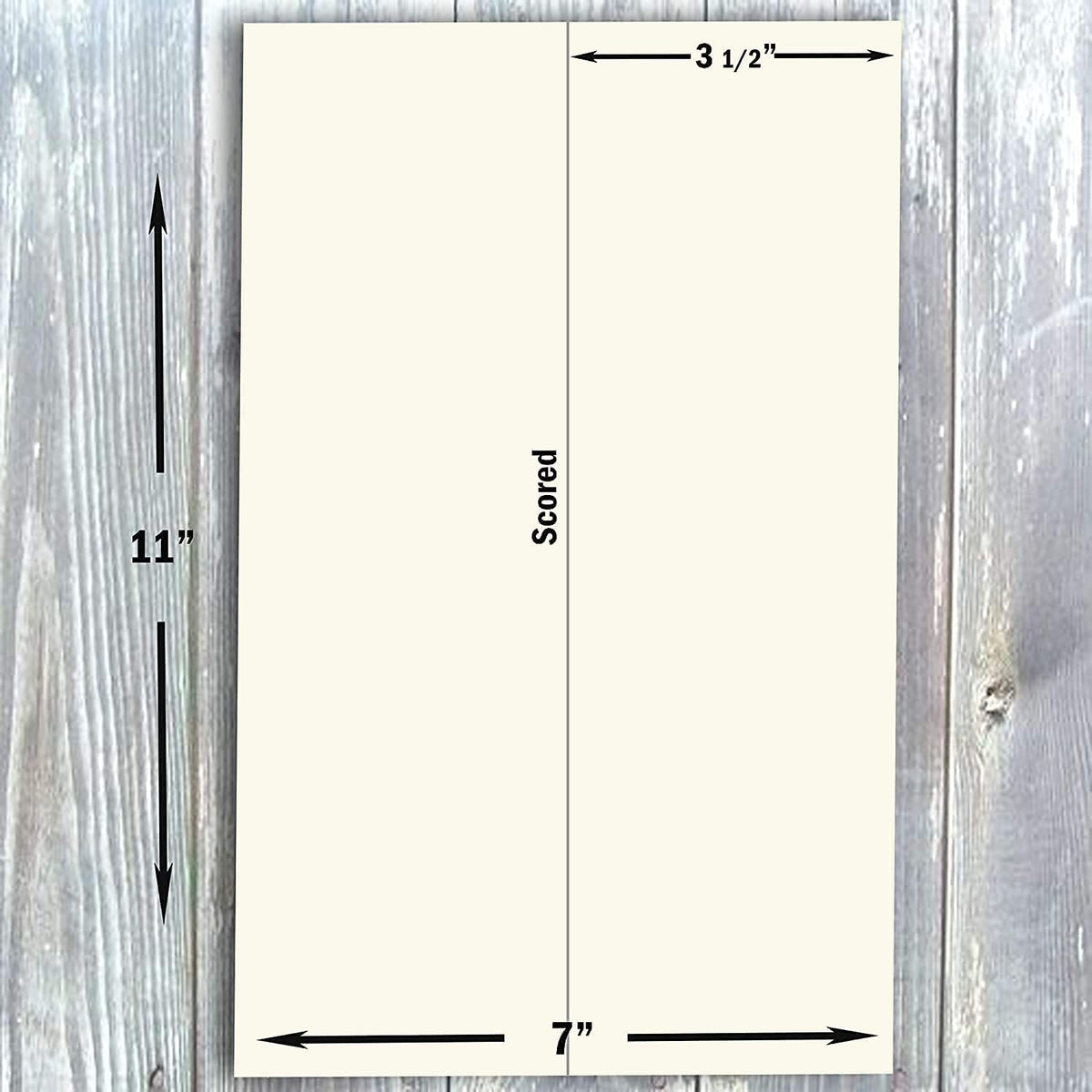 Hamilco Blank Tent Name Place Table Cards 3 1/2" x 11" Folded Card Stock - Cream Cardstock Paper