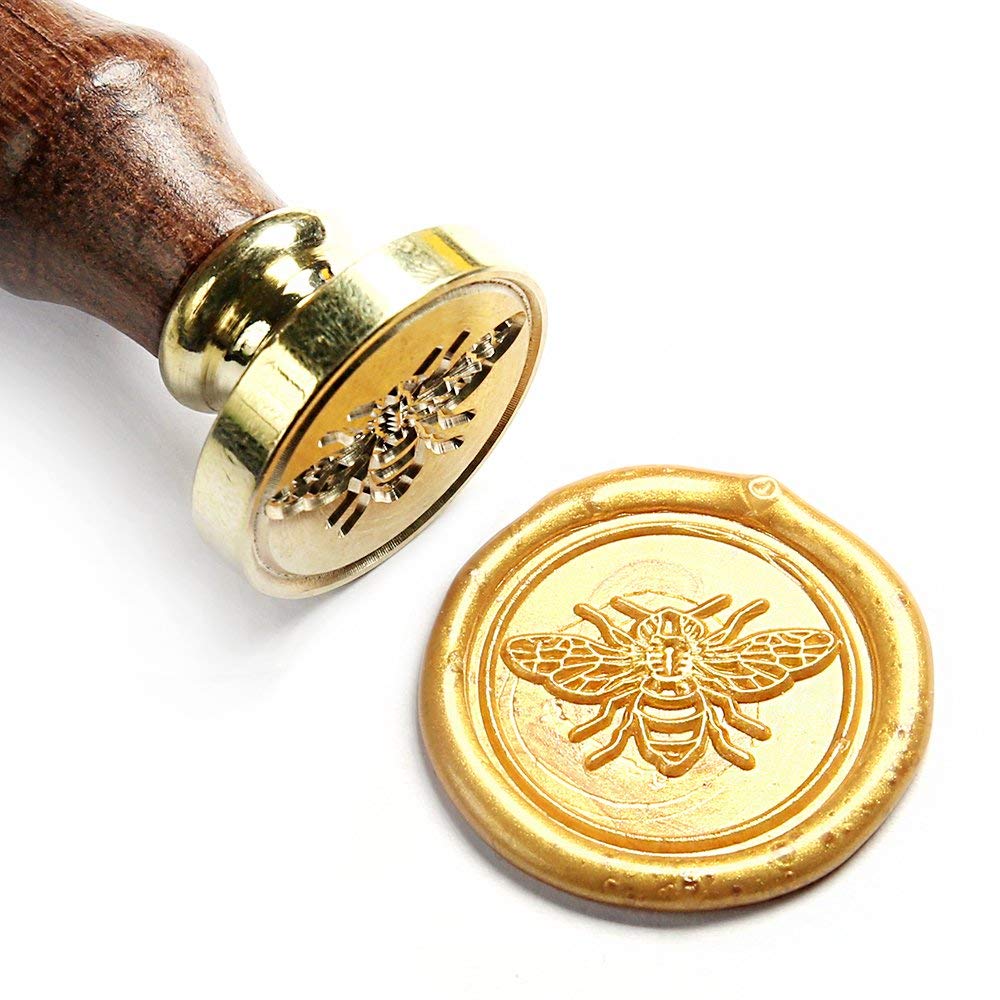 UNIQOOO Mailable Glue Gun Sealing Wax Sticks for Wax Seal Stamp - Metallic Gold, Great for Cards