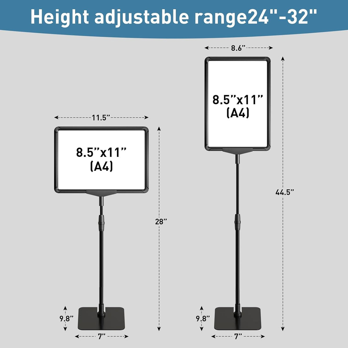 Sign Holder Stand 8.5 x 11,Sign Stand for Display,Table Sign Holders,Suitable for indoor