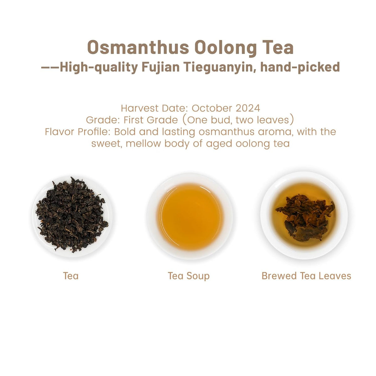 iTeaworld Osmanthus Oolong Loose Leaf Tea, Natural Osmanthus Fragrance, 0 Sugar 0 Additives