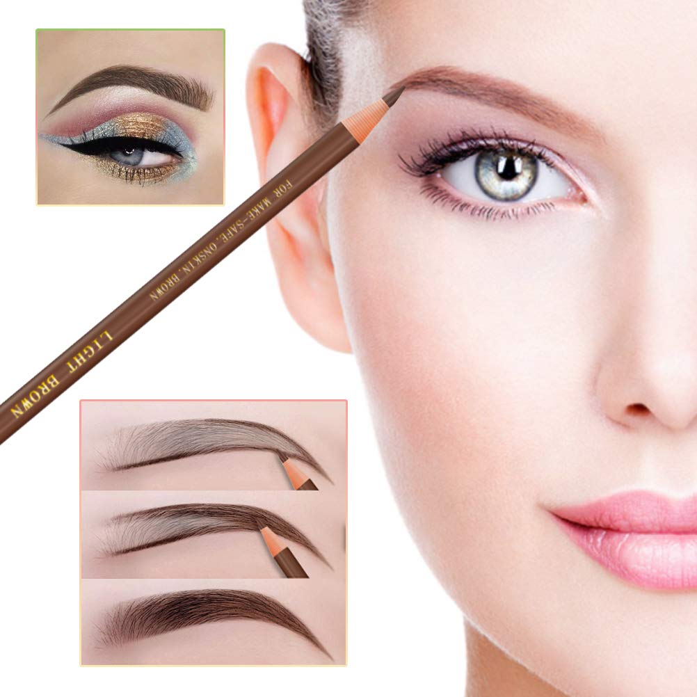 6 Piece Dark Brown Waterproof Eyebrows Pencil Tattoo Makeup And Microblading Supplies Kit-Permanent