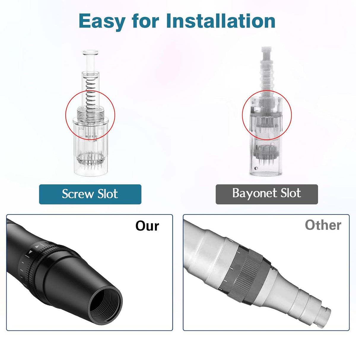 Microneedle Derma Roller Pen for Hair Beard Face Skin, Derma Pen Microneedling Pen for Women Men