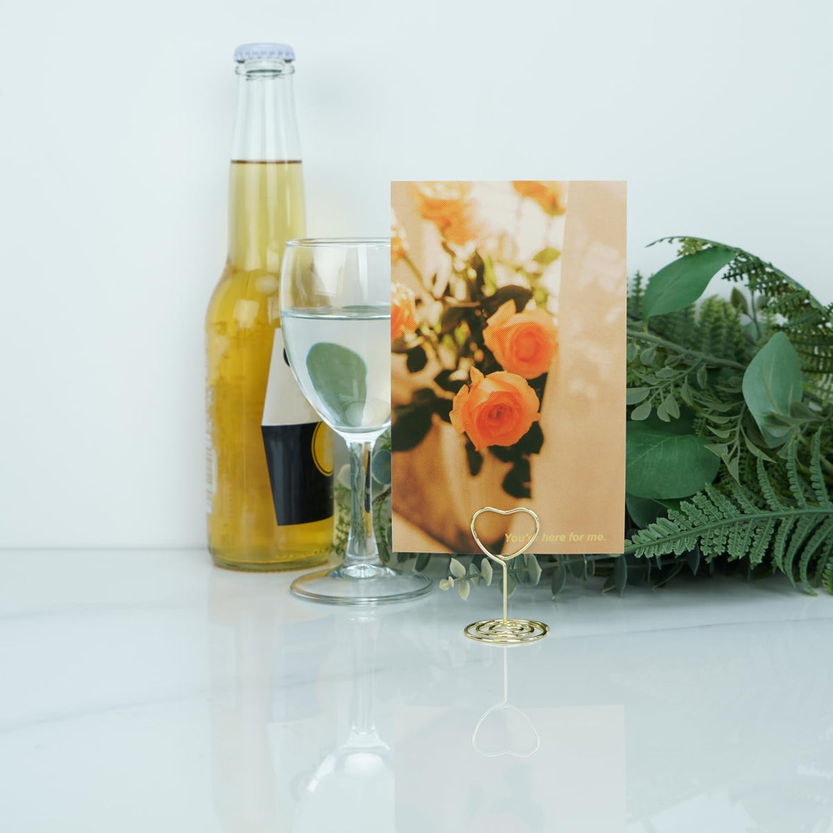 20PCS Mini Table Number Holders, Heart Shaped Place Card Holder, Premium Photo Holders for Tables