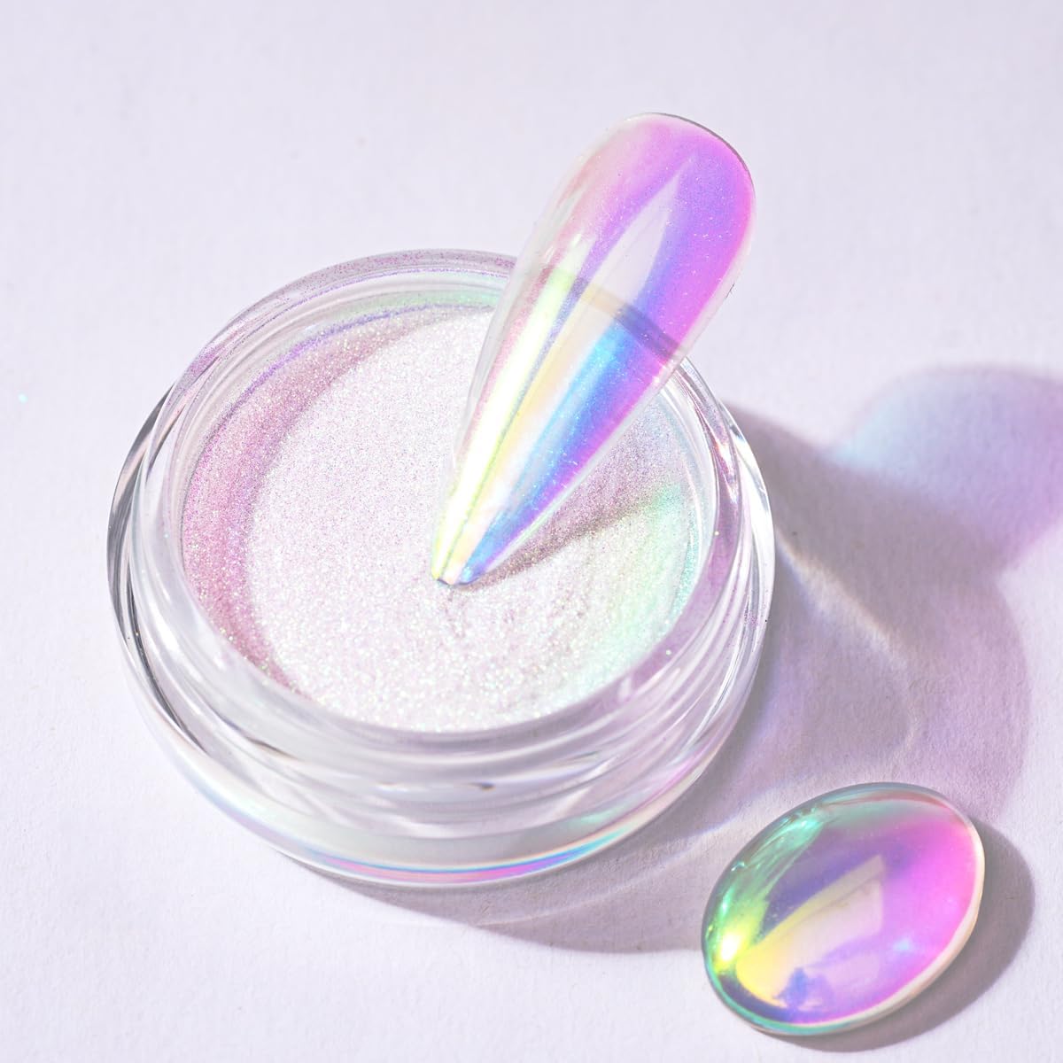 Pretty Diva Aurora Chrome Nail Powder, Unicorn Mermaid Chrome Powder Aurora Nail Powder Pigment