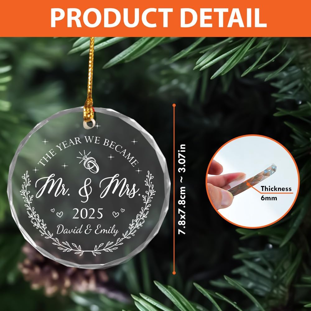Personalized Wedding Christmas Ornaments - Mr And Mrs Gifts - Wedding Gift Ideas For Couples 2025