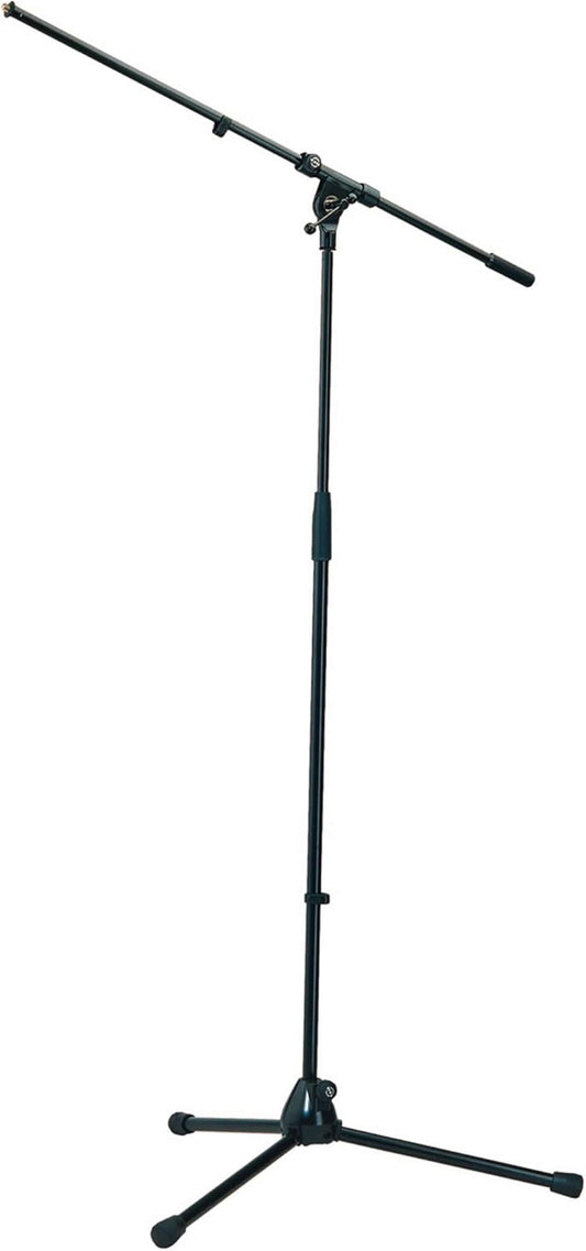K&M König & Meyer 21020.500.55 Tripod Microphone Stand with Fixed Length Boom Arm | Professional
