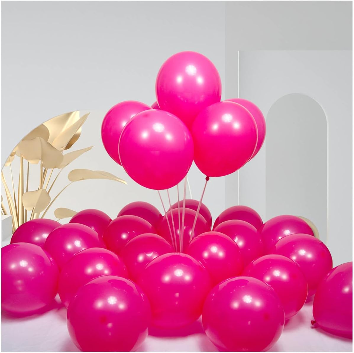 300 Pack Hot Pink Balloons 12 inch Dark Pink Latex Party Balloon Bulk for Various Party Events
