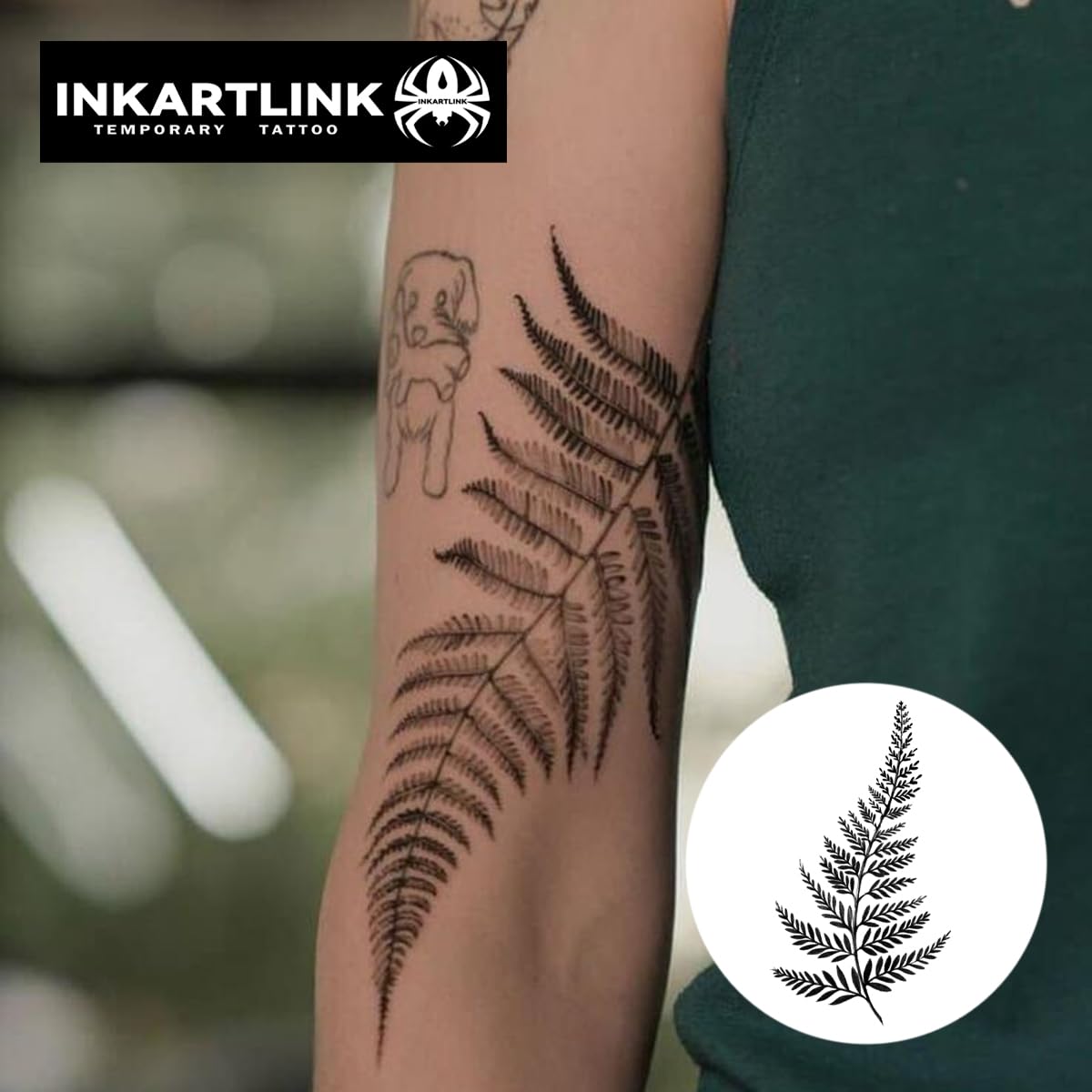 INKARTLINK Tattoo Tech, 2 Sheets Extra Large Semi Permanent Tattoo, Adult Art Design Temporary