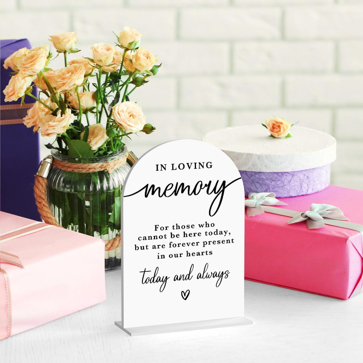 In Loving Memory Acrylic Wedding Sign Memory Table Sign for Wedding Wedding Signs for Ceremony